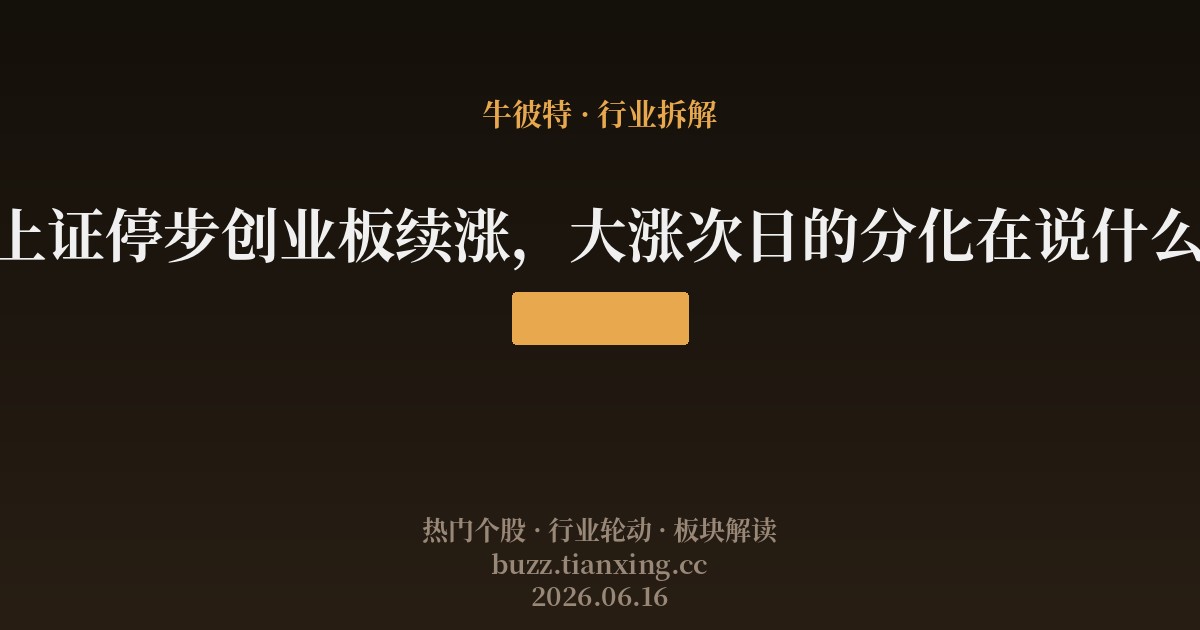 上证停步创业板续涨,大涨次日的分化在说什么