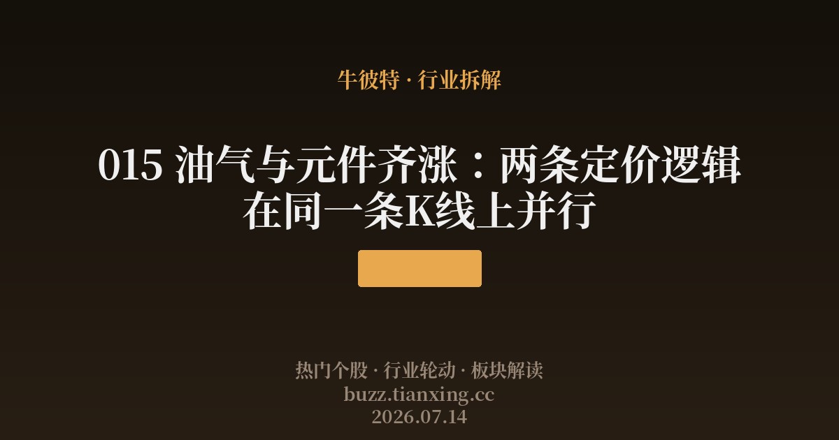 015 油气与元件齐涨：两条定价逻辑在同一条K线上并行